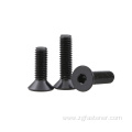 grade 8.8 black oxide hex socket flat head screw